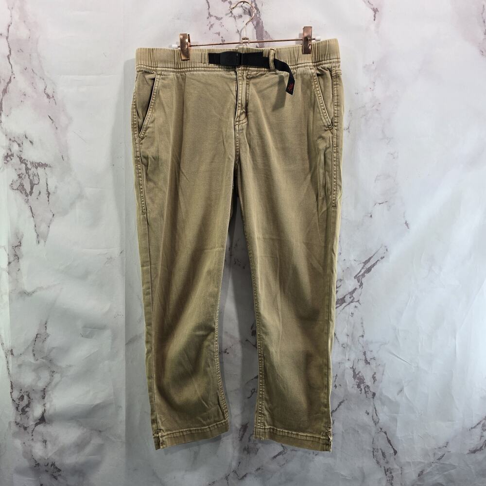Gramicci Pants Womens 8 M Brown Tan High Rise Chino Crop Belted Vintage Khaki